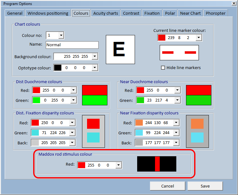 Near Maddox Rod Tests